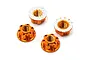 Yeah Racing Aluminium 4mm Flanged Serrated Nuts 4Pcs - Orange YA-0448OR