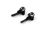 Yeah Racing Aluminium & Carbon Fibre Steering Hubs 2Pcs - Black XPTS-006BK