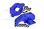 GPM Aluminium Main Gear Cover & Motor Mount Set - Blue TS1838-B