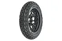 Pro-Line 4.9 inch Hot Lap MX S3 front wheel for RC motorcycles, featuring a black spoked rim and treaded rubber tyre.