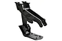 A black RPM Heavy Duty V2 wing mount for RC cars, featuring a multi-piece articulated design with mounting holes and the RPM logo molded into the side.