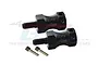 GPM Hardened Steel +15mm Wheel Hex Extenders 2Pcs - Black RK010F/R+15M-BK