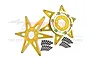 GPM Aluminium Front & Rear Wheel Pattern Buckle - Gold MX0606FR-GD