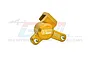 A gold-anodized aluminium rear brake caliper for RC motorcycles by GPM Racing, featuring the GPM logo and 7075 marking.