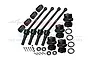 GPM 88mm Carbon Steel Front & Rear CVD Shafts w/ Aluminium Wheel Lock & Hex Claw Set - Black TS088FRS-BK