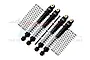 GPM Aluminium 49mm Front & Rear Shock Absorbers 4Pcs - Black AX24049FR-BK-BK