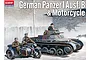 Box art for Academy 1/35 scale German Panzer I Ausf. B tank and motorcycle model kit, featuring a painted illustration of the vehicles and soldiers.