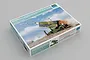 Trumpeter 1/35 scale NASAMS plastic model kit box featuring an illustration of a missile launcher firing a missile against a desert sky.