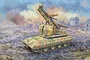 Box art illustration of a German E-100 Flakpanzer tank with a Rheintocher I missile launcher, set against a war-torn, smoky landscape.