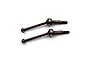 Two brown metal Yeah Racing universal CVD driveshafts with 39mm laser-etched on the shaft, set against a plain white background.
