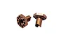 Two gold-coloured aluminium RC wheel hexes shown from different angles against a white background.