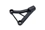 A black plastic RC car suspension arm component on a white background.