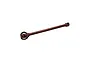 A metallic brown RC car rear driveshaft component with a spherical joint at one end and a hexagonal axle fitting at the other.
