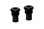 Two black RC Maker top deck fine thread shoulder screws with hex heads, shown against a white background.