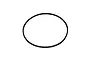A black Bando Kevlar RC drive belt with teeth, shown in a circular shape against a white background.
