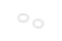 Two small, translucent white O-rings for RC differential maintenance.