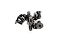 A small pile of dark grey metal countersunk hex head screws with visible 12.9 grade markings on the heads.