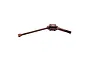 A brown metal RC car CVD driveshaft with a threaded end, isolated on a white background.
