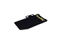 A black RC Maker brass floating electronics plate with a gold logo on a white background.