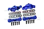 GPM Aluminium Front & Rear Lower Suspension Arm Tie Bar Set - Blue TXMS089FRN-B