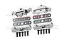 GPM Aluminium Front & Rear Lower Suspension Arm Tie Bar Set - Silver TXMS089FRN-S
