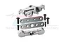 GPM Aluminium Rear Lower Suspension Arm Tie Bar Set - Silver TXMS009N-S