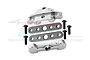 GPM Aluminium Front Lower Suspension Arm Tie Bar Set - Silver TXMS008N-S