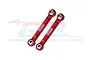 Two red anodized aluminum GPM Racing front steering links with silver ball ends, shown against a white background with a faint GPM logo watermark.