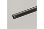 A close-up view of a single straight carbon fibre tube against a plain light grey background.
