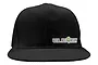 A black flat bill baseball cap featuring the Element RC logo embroidered in white and green on the front panel.