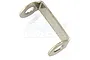 A silver-coloured metal U-shaped engine mount spacer for an RC vehicle.