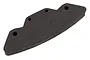 A black foam front bumper for a Team Associated RC car, featuring a contoured shape with three mounting holes.