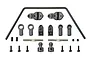Team Associated anti-roll bar set including a metal sway bar, plastic mounts, ball ends, turnbuckles, and various screws on a white background.