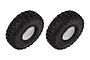 Two black Element RC 1.9 inch Pinseeker crawler tyres shown from an angled perspective against a white background.